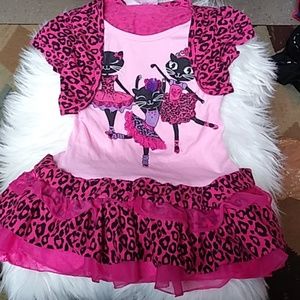 Pink and black dress